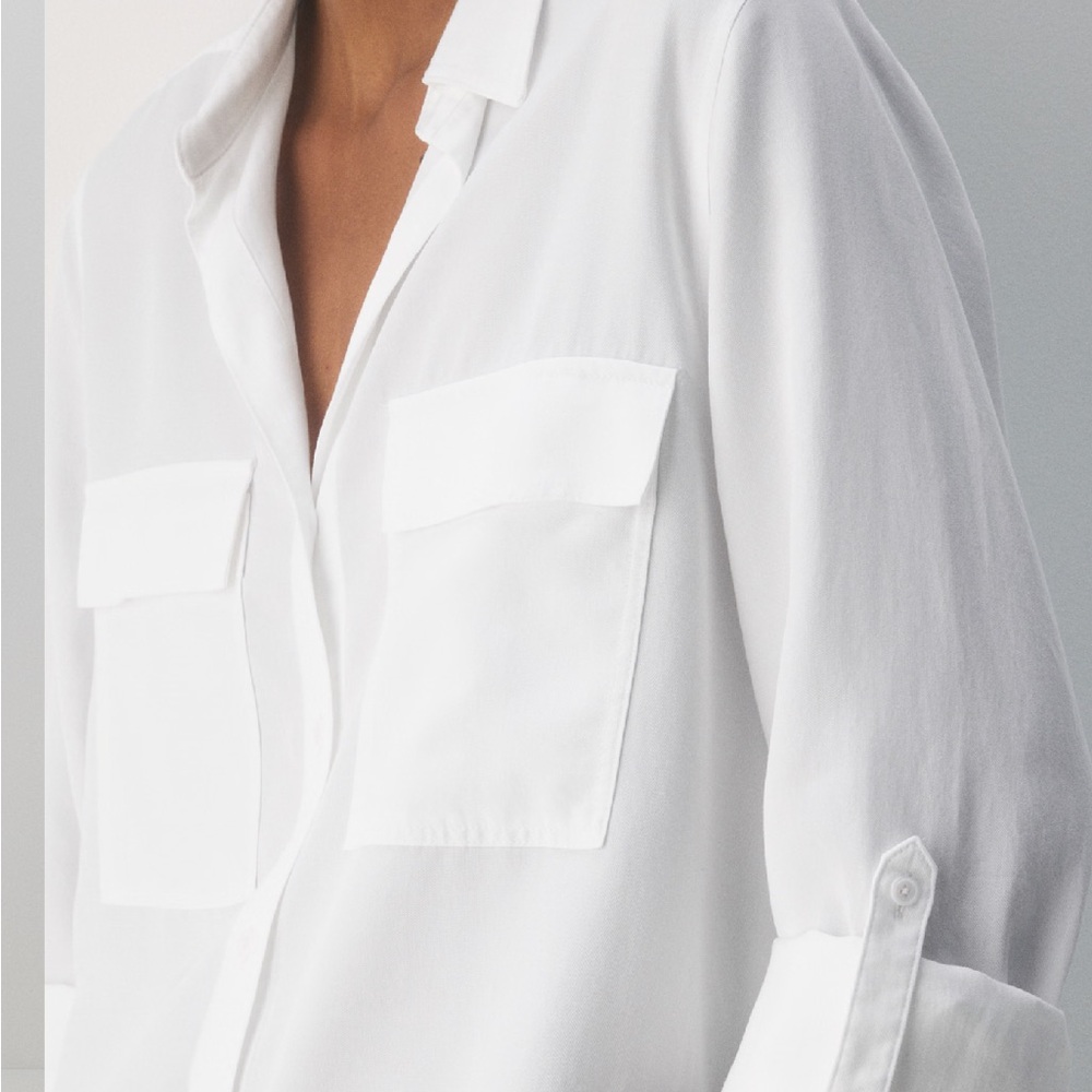 Aritzia Babaton cream button down blouse